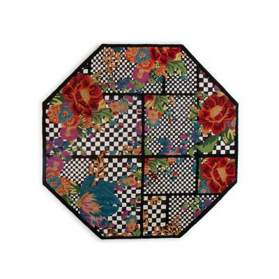 Flower Market Trellis Rug - Black - 6' Octagon mackenzie-childs Panama 0