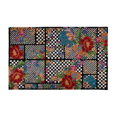 Flower Market Trellis Rug - Black - 5' x 8' mackenzie-childs Panama 0