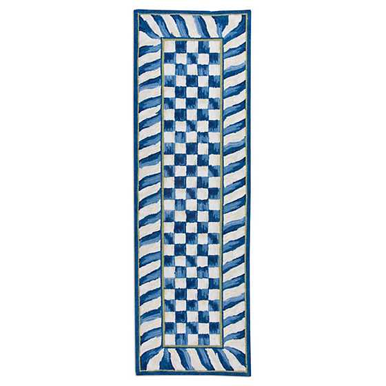 Truly Royal Check Rug - 2'6" x 8' Runner image one