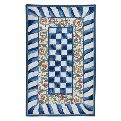 Truly Royal Check 3' x 5' Rug mackenzie-childs Panama 0