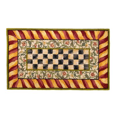 Courtly Check Red & Gold 3' x 5' Rug