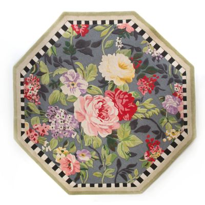 Tudor Rose 6' Octagon Rug mackenzie-childs Panama 0