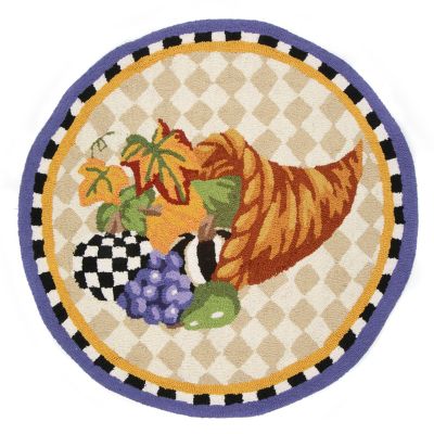 Cornucopia Rug - 3' Round mackenzie-childs Panama 0