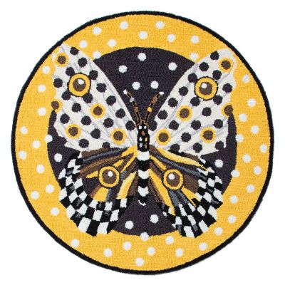 Spot On Butterfly Rug - 3' Round mackenzie-childs Panama 0