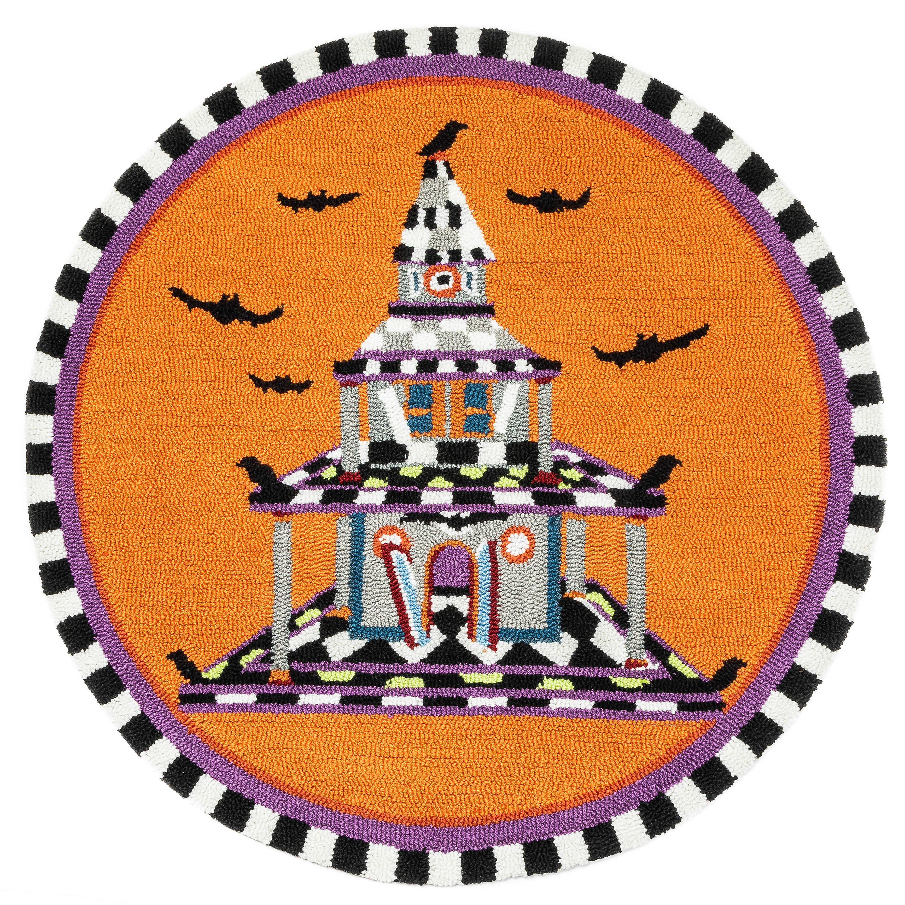 Patience Brewster Spooky House Rug - 3%27 Round mackenzie-childs Panama 0