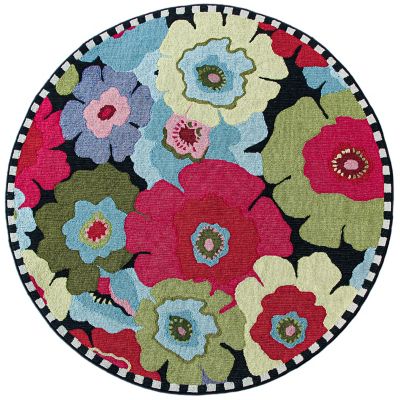 Always Flowers Indoor/Outdoor Rug - 6' Round