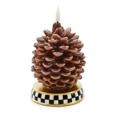 Pinecone Short Flicker Candle mackenzie-childs Panama 0