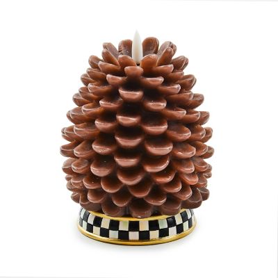 Pinecone Tall Flicker Candle mackenzie-childs Panama 0