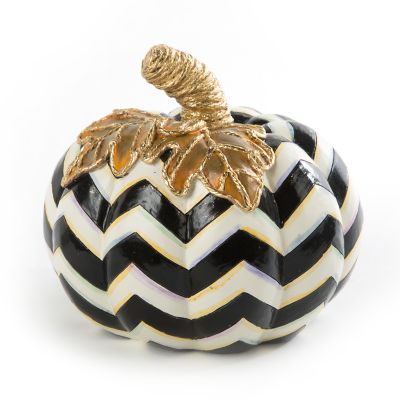 Black & White Chevron Pumpkin - Small mackenzie-childs Panama 0