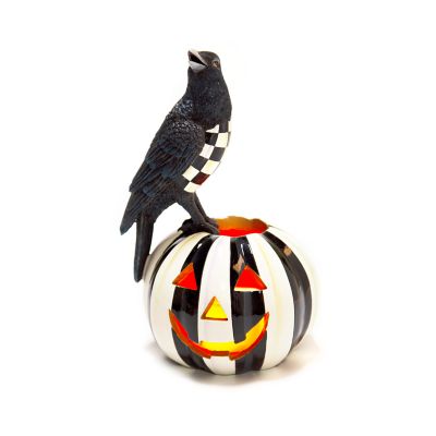 Crow on Illuminated Pumpkin mackenzie-childs Panama 0