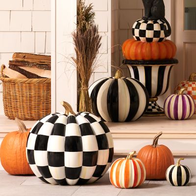 MacKenzie-Childs | Courtly Check Outdoor Pumpkin