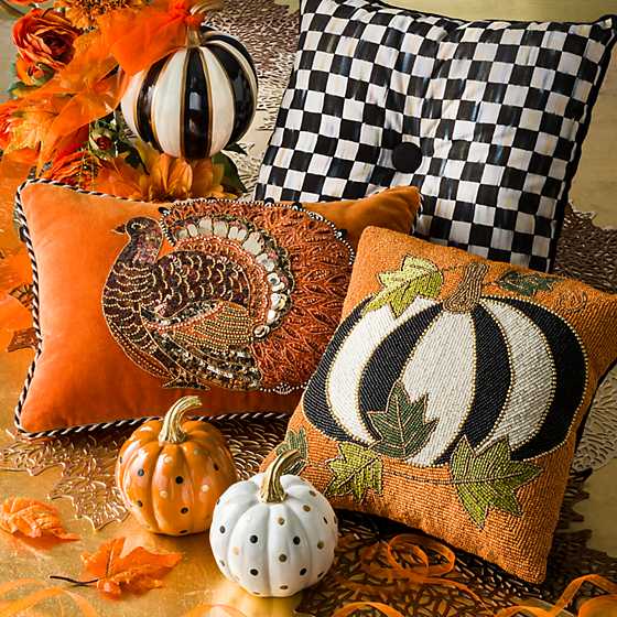 Black & White Stripe Pumpkin - Small image six