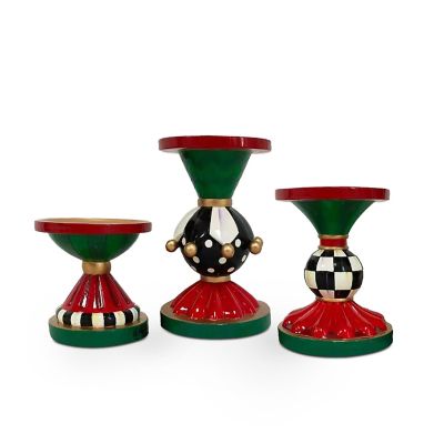 Jolly Holiday Pillar Candle Holders, Set of 3 mackenzie-childs Panama 0