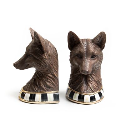 Woodland Fox Book Ends mackenzie-childs Panama 0