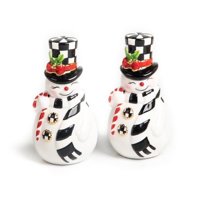 Nostalgia Snowman Salt & Pepper Set mackenzie-childs Panama 0