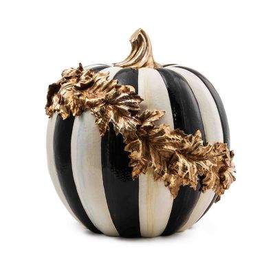 Courtly Stripe Gold Foliage Pumpkin mackenzie-childs Panama 0