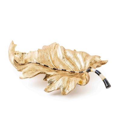 Golden Leaf Dish mackenzie-childs Panama 0