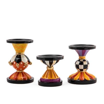 Festive Pillar Candle Holders - Set of 3 mackenzie-childs Panama 0