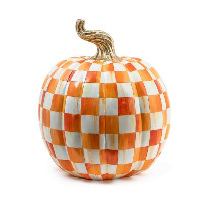 Orange Check Pumpkin - Large mackenzie-childs Panama 0