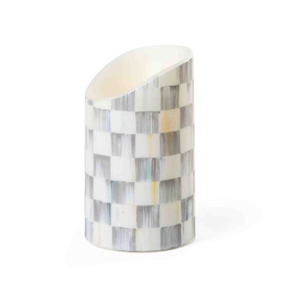 Sterling Check Flicker 5" Pillar Candle