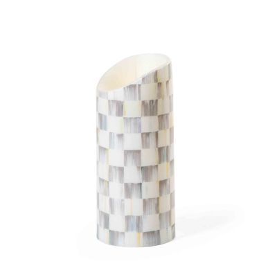 Sterling Check Flicker 7" Pillar Candle