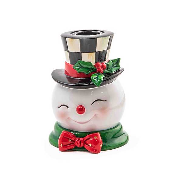 Granny Kitsch Snowman Candle Holder image one