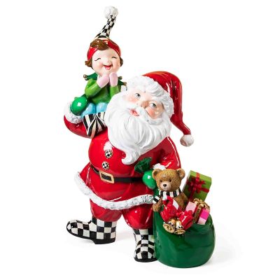 MacKenzie-Childs Granny Kitsch Santa Mug Tower