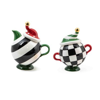 Granny Kitsch Tipsy Creamer & Sugar Set mackenzie-childs Panama 0