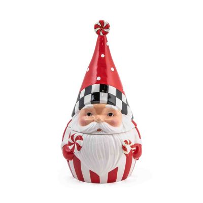 Peppermint Santa Cookie Jar mackenzie-childs Panama 0