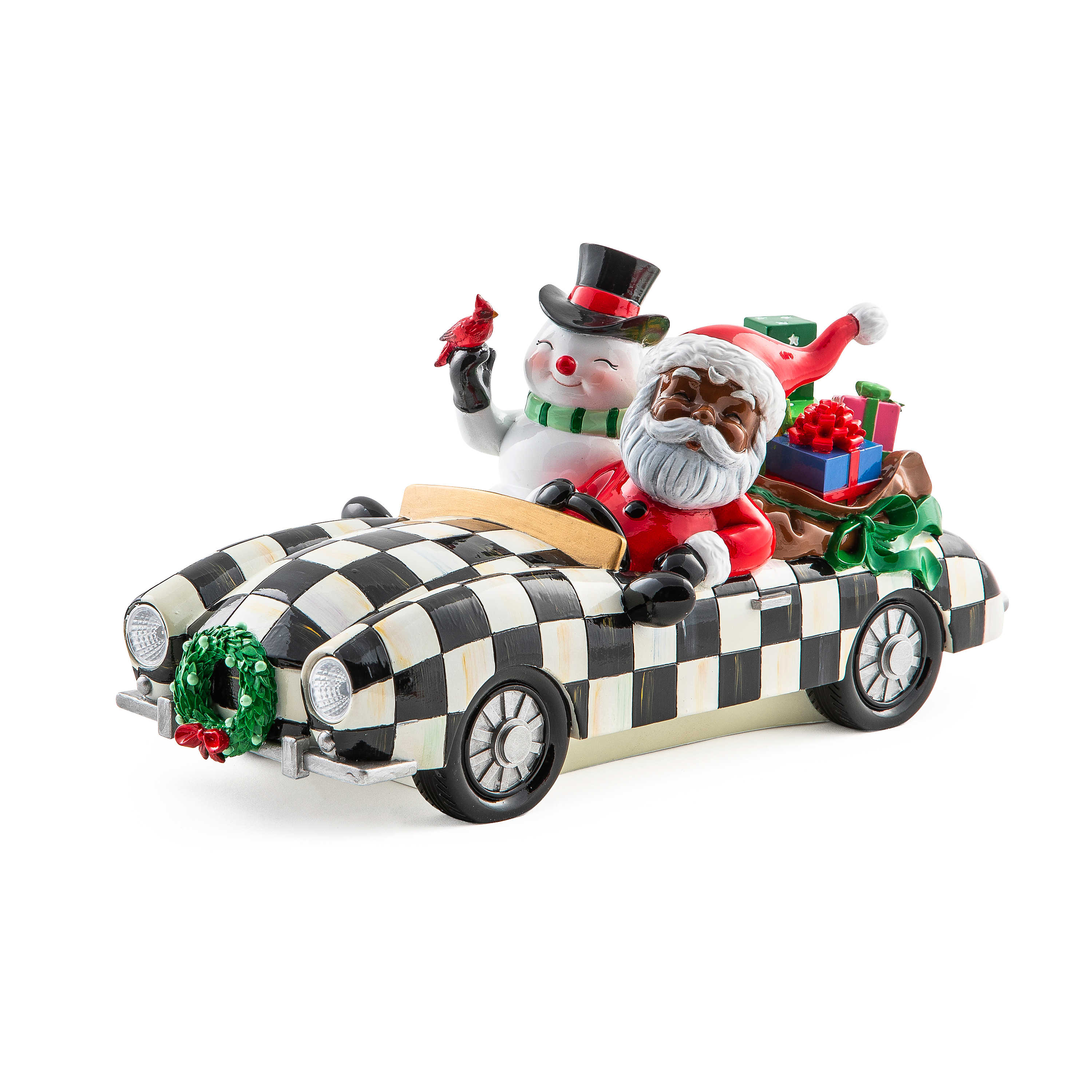 Granny Kitsch Special Delivery Black Santa In Car mackenzie-childs Panama 0