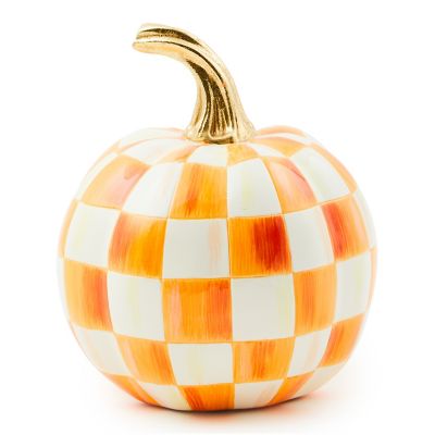 Orange Check Mini Pumpkin mackenzie-childs Panama 0