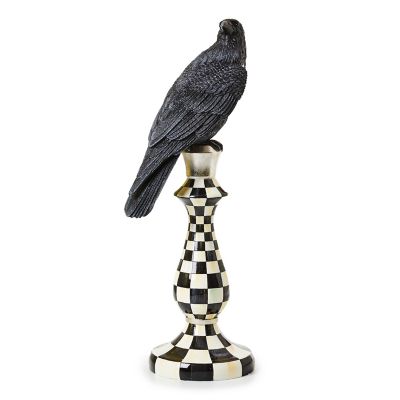 Haunted House Courtly Check Pedestal Crow Figurine mackenzie-childs Panama 0