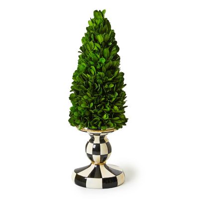 Courtly Check Small Pedestal Boxwood Tree mackenzie-childs Panama 0