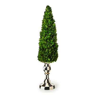 Courtly Check Large Pedestal Boxwood Tree mackenzie-childs Panama 0