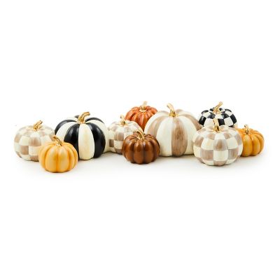 Autumnology Check & Stripe Pumpkin Cluster mackenzie-childs Panama 0