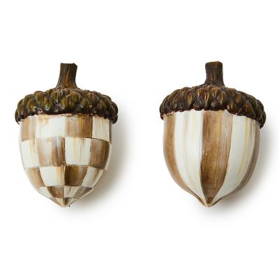 Mocha Check Acorns, Set of 2 mackenzie-childs Panama 0