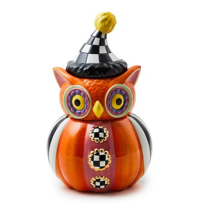 Trick or Treat Owl Stacked Candy Dish mackenzie-childs Panama 0