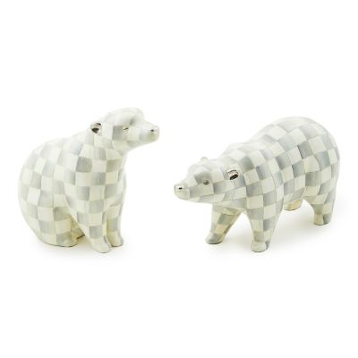 Sterling Check Polar Bear Figurines, Set of 2 mackenzie-childs Panama 0