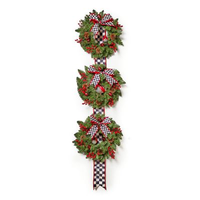 Cozy Christmas Triple Door Wreath mackenzie-childs Panama 0