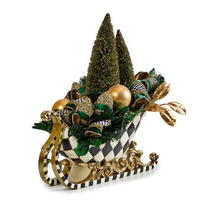 Emerald Luxe Illuminated Sleigh Centerpiece mackenzie-childs Panama 0