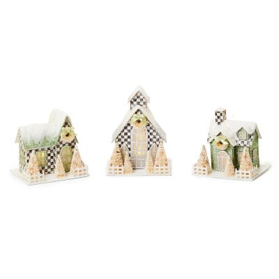 Farmhouse Holiday Illuminated Mini Paper Houses, Set of 3 mackenzie-childs Panama 0