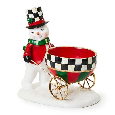 Cozy Christmas Snowman Cart Bowl mackenzie-childs Panama 0