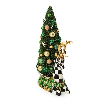 Emerald Luxe Illuminated Deer Bottle Brush Tree mackenzie-childs Panama 0