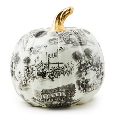 Black Toile Large Pumpkin mackenzie-childs Panama 0