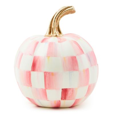 Bubblegum Pink Check Mini Pumpkin mackenzie-childs Panama 0