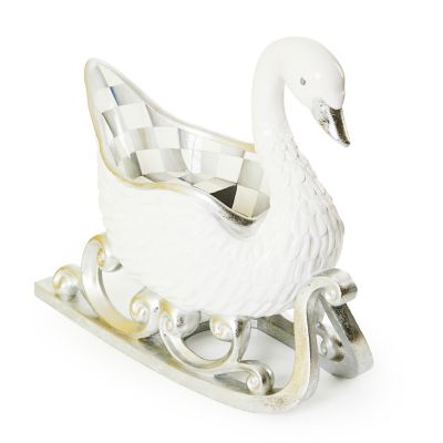 Crystal Palace Swan Sleigh Figurine mackenzie-childs Panama 0