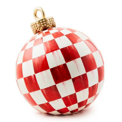 Red Check Tabletop Ornament mackenzie-childs Panama 0