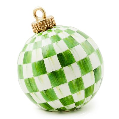 Light Green Check Tabletop Ornament mackenzie-childs Panama 0