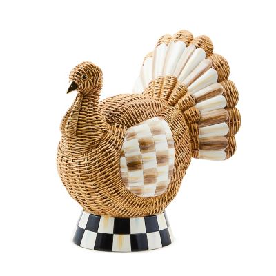 Autumnology Check Basket Weave Turkey Figurine mackenzie-childs Panama 0