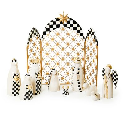 Courtly Check 10-Piece Mini Nativity Set mackenzie-childs Panama 0